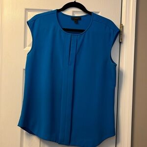 J crew blue sleeveless blouse size 10 very gently used